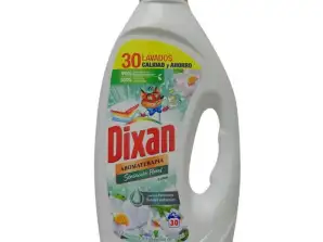 Dixan gel med rengöringsmedel 30 doser 1 350 l. Aromaterapi lotus & mandelolja.