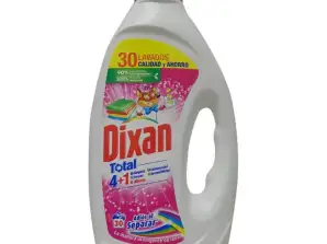 Dixan gel med rengöringsmedel 30 doser 1 350 l. Total färggel 3+1.