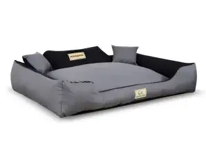Aftagelig skridsikker hundeseng MM44 115x95cm grå KingDog