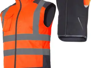 Γιλέκο υψηλής ορατότητας διπλής όψης. Πομάρ.. 