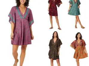 DOBAVLJAČI ODJEĆE - Kaftan haljina za plažu - Pamuk - Razni otisci
