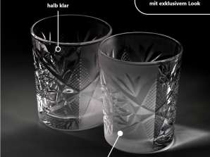 Libbey Hobstar Whiskygläser - made in Portugal (Tringkglas Wasserglas Glas Gläser)