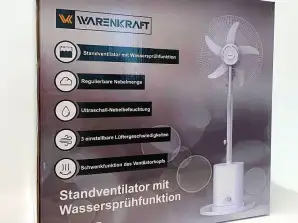 Warenkraft Standventilator mit Wassersprühfunktion