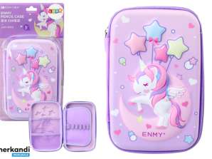 Grande Trousse Licorne 3D Dépliable Violet 23x15x5 cm