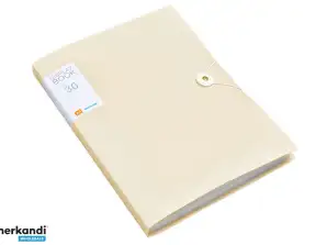 Plastic briefcase for elastic band T-shirts 30 pcs beige A4