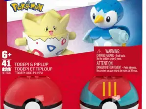 Klocki mega pokemon pokeball togepi i piplup 41 elementów