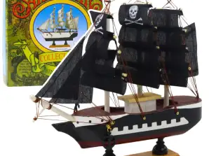 Collector's Model Decorative Ship Sailing Pirate Black 20x20cm