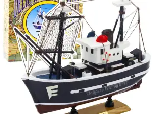Collector's Model Decorative Ship Fishing Boat Flying Lady 24x23cm
