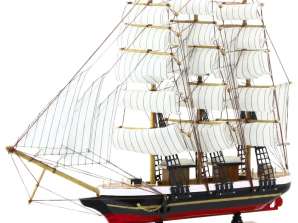 Modelo de coleccionista Velero decorativo de tres mástiles blanco 53x45cm