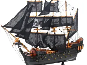 Maquette de collection Voilier décoratif Black Pearl 49x43cm