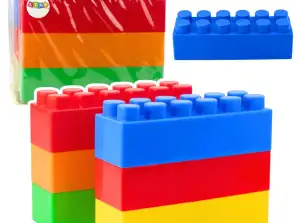 Ensemble de grands blocs de construction dans un sac coloré 28.5x9x9 cm 6pcs.