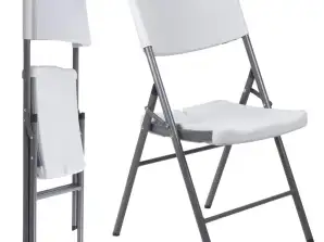 Chaise de banquet pliante pour traiteur Blanc 84x50x46 cm