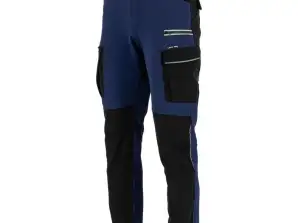 Pantalón elástico azul marino y negro. 