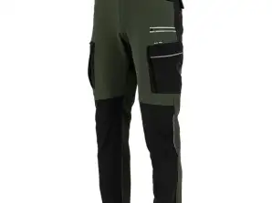 Pantalón elástico verde y negro. 