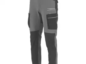Pantalones elásticos grises y negros. 