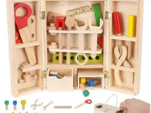 Caja juego de herramientas de madera 22697