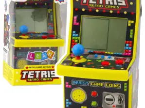 Mini Tetris Retro -kolikkopeli 49 peliä 1676 tasoa keltainen
