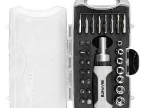 Precision bits and bits set with magnetic ratchet holder 115 mm. 30 pcs.
