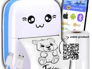 DRAADLOZE MINI MOBIELE PRINTER VOOR FOTO'S, NOTITIES, LEREN, SKU: 2090 (Voorraad in Polen)