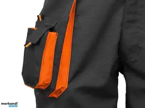 Kurze-Arbeitshose Shorts Cargo-Schutzhose Sommer Schwarz-Orange (KR-SP-CLASSIC_58)