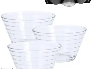 Schaal Piso glas 300 ml set van 3 glazen schaaltjes is ideaal voor het serveren van desserts, snacks of nootjes