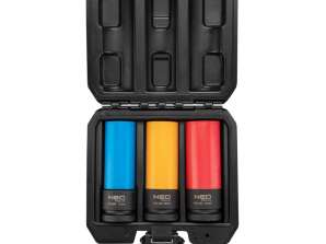 Uzgaļi alumīnija diskiem - 3 gab. komplekts 17 mm, 19 mm, 21 mm, Cr Mo