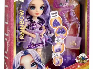 Klassische Regenbogenmode violette lila Puppe