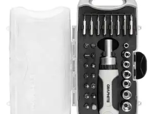 Puntas de precisión y juego de puntas con soporte de carraca magnético 115 mm. 30 uds.