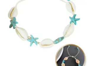 2-in-1 Armband für Fuß und Hand an einer Schnur, SHELLS und STARFISH B543N