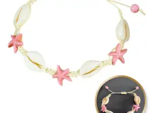 2-in-1 Armband für Fuß und Hand, an einer Schnur, SHELLS und STARFISH B543R