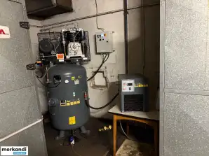Subasta: Kompressor (Schneider, UNM STS 1250-10-500 C) - (YOC: 2022); 1 Secador frigorífico (Schneider, DK-SMT 1200) - (YOC: 2022)