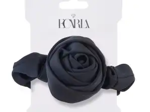 Black rose hairband on a badge GUM163CZ