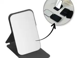 Kosmetikspiegel aus Kunstleder, Öffnung, Tuning, für eine Handtasche, schwarz L17CZ