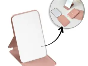Kosmetikspiegel aus Öko-Leder, Öffnung, Tuning, für eine rosa Handtasche L17R
