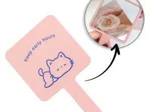 Cosmetische spiegel met handvat, enkelzijdig XL hoogte 15,8 cm L23