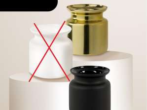 Vase in gold oder schwarz matt Blumenvase Neuware Restposten Sonderposten