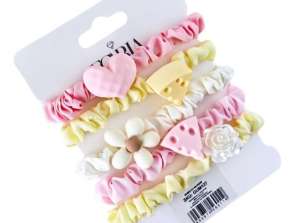 Set van 5-in-1 haarbanden op een Sweet GUM127 badge