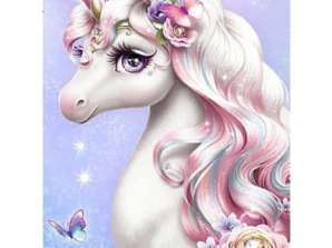 Mosaico de diamantes de unicornio