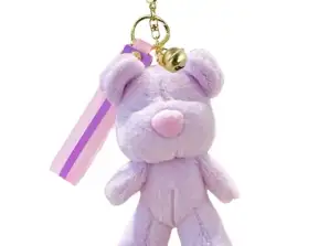 Porte-clés pelucheux TEDDY BEAR, peluche violet BRL359FIO