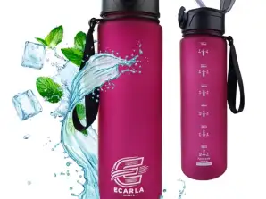 Trinkflasche, Sportflasche matt 750ML burgunderrot ECARLA SPORTS BD49