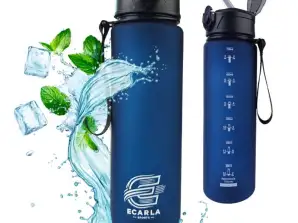 Ūdens pudele, sporta pudele matēta 750ML tumši zila ECARLA SPORTS BD51