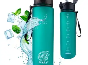 Láhev na vodu, sportovní láhev matná 750ML tyrkysová ECARLA SPORTS BD50