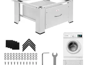 Washer/dryer base with Maclean drawer. Max. load 150kg. White. MC 117 W