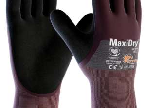 ATG Nylonstrickhandschuhe MaxiDry 2372 3/4 violett/schwarz 9