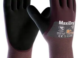 ATG Nylonstrickhandschuhe MaxiDry 2372 3/4 violett/schwarz 7