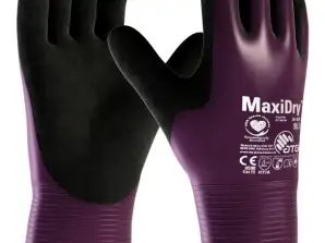ATG Nylon Knitted Gloves MaxiDry 2373 coated black/purple 11