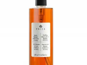 PRIJA 380ml GINSENG SHAMPOO EN DOUCHEGEL MET POMPJE OM CADEAU TE DOEN