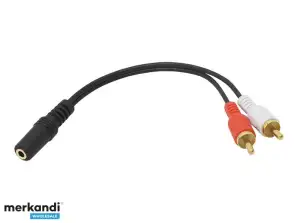 3422# RCA-splitter: 3,5 aansluiting 2 RCA-stekker