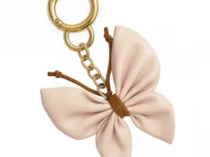 Schlüsselanhänger aus Leder BUTTERFLY, BOW creme BRL367K