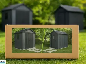 Keter Gartenhaus Newton Plus 7x7.5 / 7x7.5 Gerätehaus, Gartenhütte, Lagerhaus, Gartenzubehör, Großhandel Restposten
